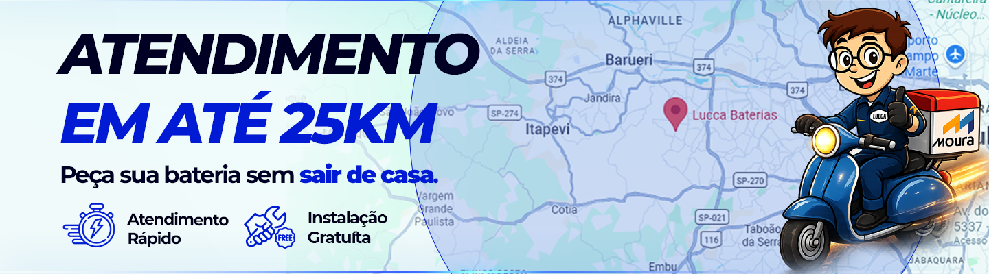 Atendimento em até 25km